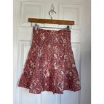 Perry Walker Collective Celia Smocked Waist Tiered Mini Skirt Pink Size 3/L Size L Photo 6