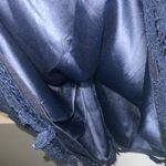 Kachel Anthropologie Blue Lace Overlay Tiered Sweetheart Long Sleeve Dress 12 Photo 14