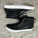 Rebecca Minkoff Size 8.5 Sandi Black Zipper Perforated Leather High Top Sneakers Photo 7