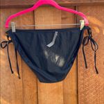 J.Crew New Woman’s  Black Bikini Bottom with Adjustable Ties Tortoise hardware Photo 3