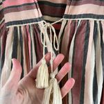 Ulla Johnson Women's Amba Pink Striped Cotton Top In Rosewood Size 6 Photo 3