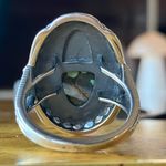 Natural Blue Moon Turquoise Sterling Silver Cowboy Ring Size 8 Photo 4