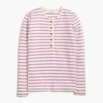 J.Crew Striped Ruffle-collar Henley Top Photo 14