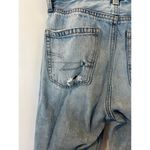 American Eagle Women's Size 0 Short Ripped Mom Jeans Light Blue Denim Photo 3