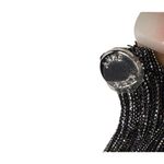 Anne Klein NEW  Size S Metallic Black & Silver Cold-Shoulder Top Sleeve Ruffle Photo 7