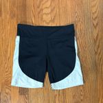 Alala Black White Colorblock Biker Shorts Athletic Workout Leggings Women L Photo 1