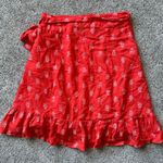 Beachgold Red Ruffle Wrap Skirt Photo 3