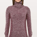 Lululemon Woolly Wonder Turtleneck Womens 6 Purple Maroon Merino Running Active Photo 0