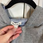 For Love & Lemons ‎ Josie Cropped Fleece Lined Hoodie Size Small Embroidered Gray Photo 4