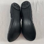 Tory Burch Snakeskin Embossed Leather Ballet Slipper Flat in Black Size 7 Photo 5