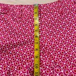 New York & Company Pink Geometric Stretch Cotton Button Tab Waist Shorts size 4 Photo 12