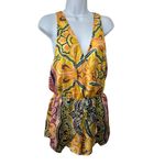 Anthropologie  Yellow Multi-Color Print Boho Romper Women's XS Photo 4