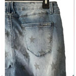 Bebe Straight Skinny Ankle Star Embellished Stars Light Wash Jeans Size 10 - EUC Photo 3