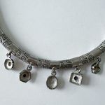 Silver gemstone necklace engraving boho magnetic Photo 3