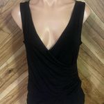 CAbi  Black Ruched Side Black Medium Sleeveless Blouse Photo 1