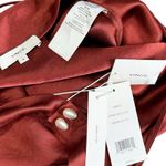 Vince . Draped Satin Halter Blouse, Red, Medium Photo 14