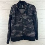 Athleta  Triumph Hoodie Black Camo Full Zip Size M Photo 0