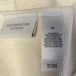 Liz Claiborne  Woman 2X Sleeveless‎ Knit Top Blouse Ivory Plus Size Photo 2