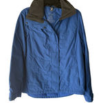 LL Bean Jacket Womens Small Blue Hooded Nylon Lightweight Rain Windbreaker‎ Coat Photo 0
