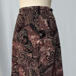 Elementz Petite Small Y2k Style Brown & Pink Paisley ALine Skirt Photo 0