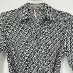 Free People Rillo Mini Shirt Dress Black Beach Summer Tie Front Size XS Photo 3