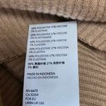 Free People We The Free Tan Ribbed Knit Long Sleeve V Neck Sweater Top Size M Photo 3