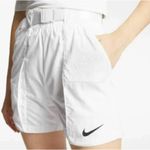 Nike  • White Women's Swoosh Woven Sport Shorts Photo 2