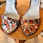 Jimmy Choo Geometric Groovy Print Satin Heels Ankle Wrap Size 39.5 Photo 8