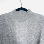 Maurice's Heather Gray Mock Neck Cable Knit Tunic Sweater Photo 1