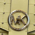 Michael Kors Greenwich Buttercup Convertible Crossbody Bag Gold Studded Chain Photo 9