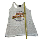 Harley Davidson Women’s Size S Muscle Tank Top Light Gray Wisconsin‎ HD Biker Orange Photo 5