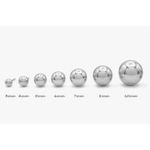 Boutique Rhodium 925 Sterling Silver Ball Stud Earrings‎ Classic Round Sphere, 4mm Photo 1