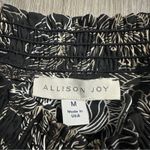 Allison Joy Evereve Ariel Black White Tan Floral Print Long Sleeve Top Size M Photo 6