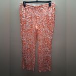 Ann Taylor NWT  Orange and White Paisley Trousers SZ-10 Photo 2