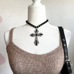 ZARA  Fuzzy Bralette, Y2K Coquette Soft Girl‎ Indie Retro Small Photo 1