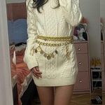 NWT rowing blazers white wool fisherman cable knit sweater dress Size XS Photo 0