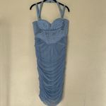 House Of CB  ‘Josephine’ Baby Blue‎ Pleated Corset Midi Dress NWOT size L Photo 3