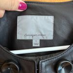 Classiques Entier Black Leather Jacket Button Front Career Business small Photo 3