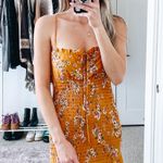 Flynn Skye Marigold Mustard Yellow Floral Smocked Mini Dress Photo 0