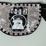 Handmade Silver Glitter ‘Blanks 77’ Punk Band Patch Studded Fanny Pack Waist-Bag Belt-Bag Bum-Bag Purse Pouch⛓🔪 Photo 0