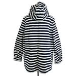 Levi's Trekking Parka Striped Hooded Jacket Nautical Canvas Navy/White Large NWT Photo 4
