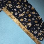Madewell velvet trim navy floral balloon sleeve square neckline NEW size S Photo 9