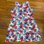 Columbia ‎ Floral Print Dress Womens 1X Sleeveless Casual Sun Dress Omni-Freeze Photo 2