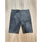 Free People  Womens Faux Suede Fitted Biker Shorts Size L XS Black Stretch‎ Photo 1