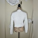 Kendall + Kylie Chunky Cable Knit Cream Color Button Front Cardigan Sz M Photo 8