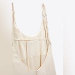 ZARA Bloggers Fav Ecru Linen Blend Bohemian Open Back Cut Out Midi Dress Sz L Photo 8