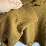 Offline by Aerie Tan Long Sleeve Cropped Polo Blouse Womens XS Preppy Photo 2