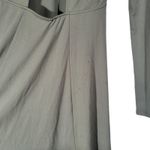 GB Olive Tie Front Cutout Mini Dress XS NWT | Long Sleeve Flowy Fit Photo 4