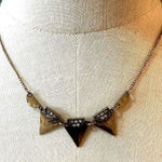 Gold tone triangle rhinestone necklace Photo 0