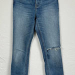 GRLFRND  Karolina Button Fly Skinny Jeans Womens 25 Distressed Light Wash Denim Photo 0